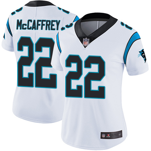 Carolina Panthers Limited White Women Christian McCaffrey Road Jersey NFL Football 22 Vapor Untouchable